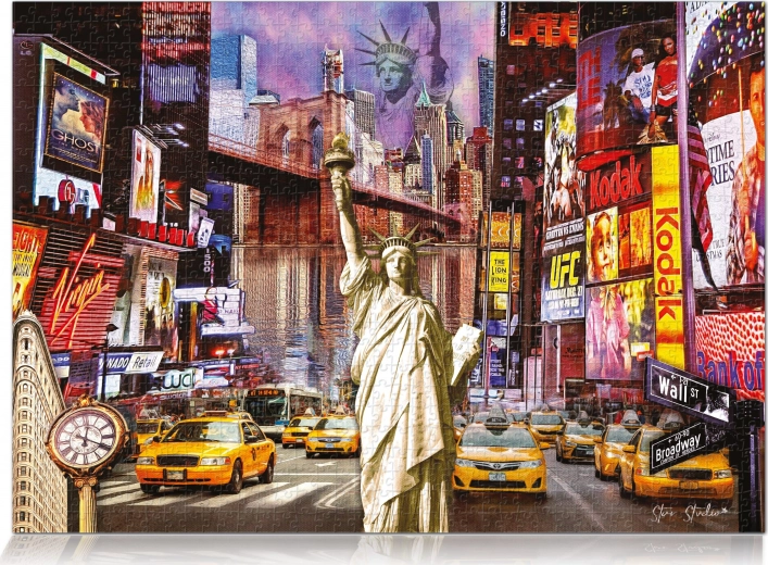 Vibrante collage van New York
