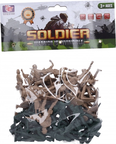 Set van 48 soldatenfiguren 7 cm