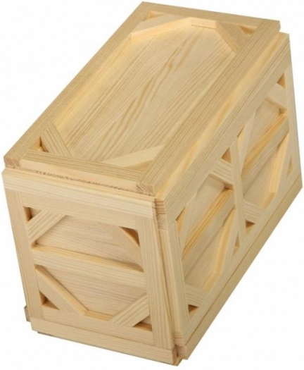 Houten kippen-spaarpot