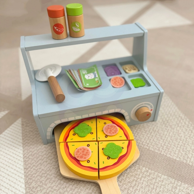 Tooky Toy houten pizza set met accessoires