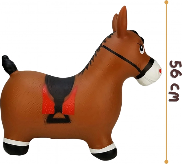 Springend rubberen paardje Woopie met pompje