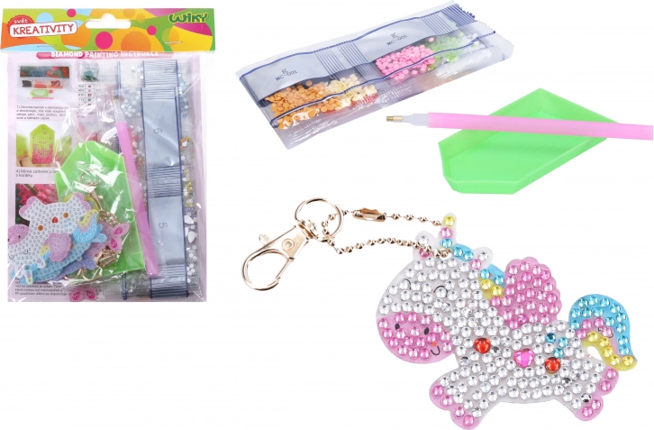 Creatieve set Sleutelhangers met Diamantsteentjes, 5 stuks