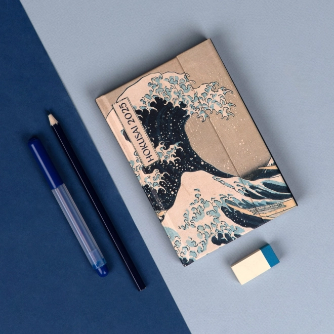 NOTIQUE Wekelijkse magnetische agenda Katsushika Hokusai 2025, 11 x 16 cm