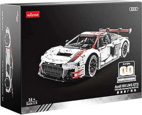 Bouwset RC Auto Audi R8 1:8 van Rastar met 3322 Stukken