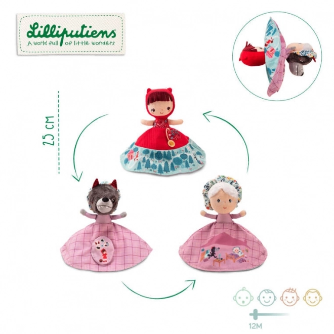 Lilliputiens - tweezijdige sprookjespop - Roodkapje