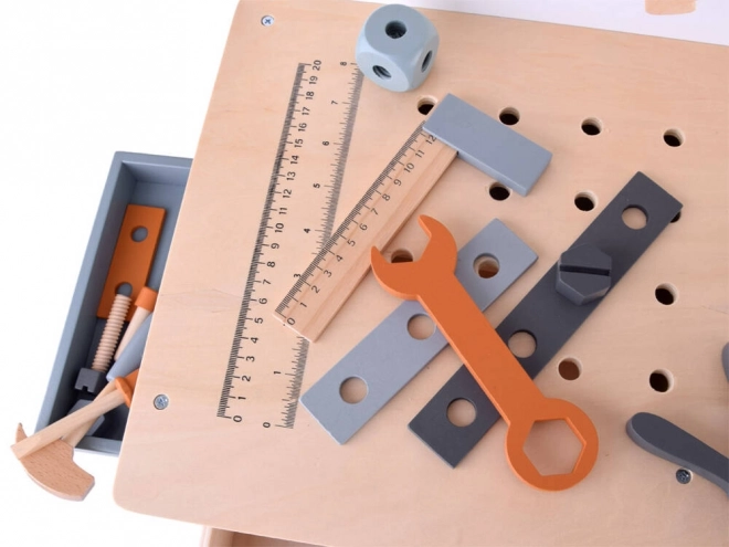 Houten werkplaats set voor kinderen met gereedschap