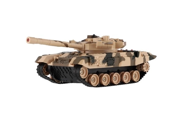 Op afstand bestuurbare tank met oplaadbare set en geluidseffecten