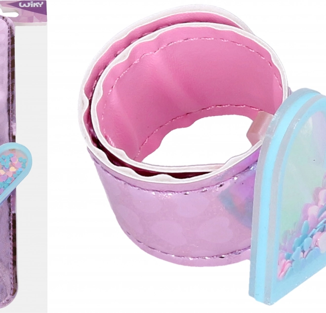 Armband hart met glitters 21,5 cm