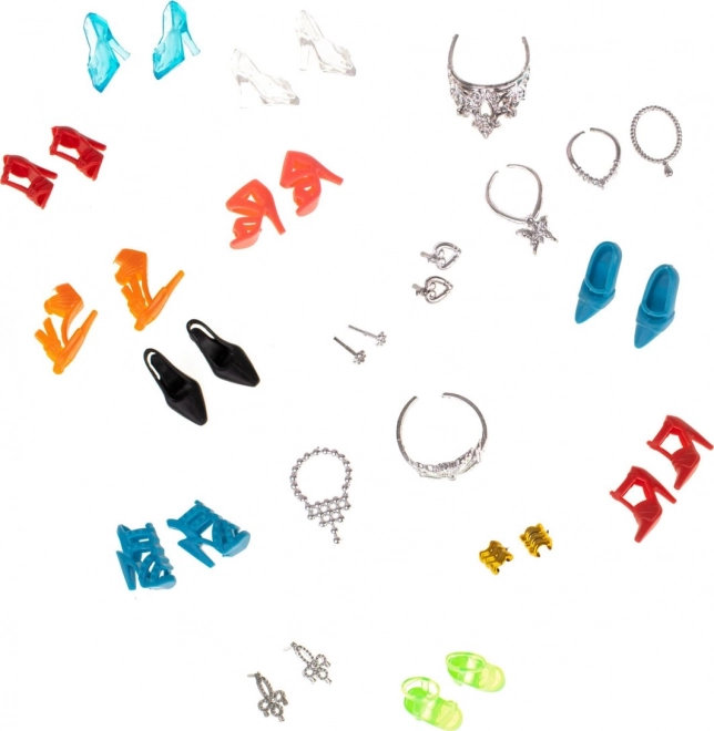 Set kleding en accessoires voor poppen - 43 stuks