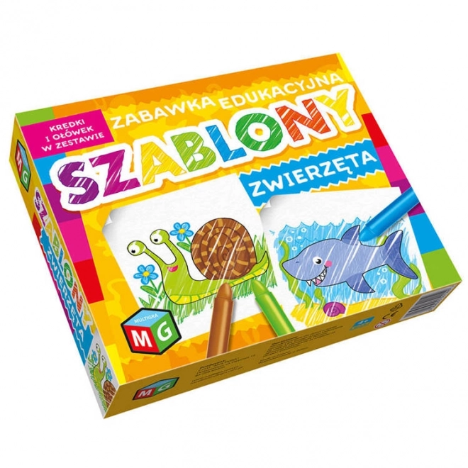 Sjablonen Dieren kleurpotloden set KS0560