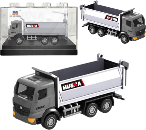 metalen model kipper HUINA 1:80 zilver
