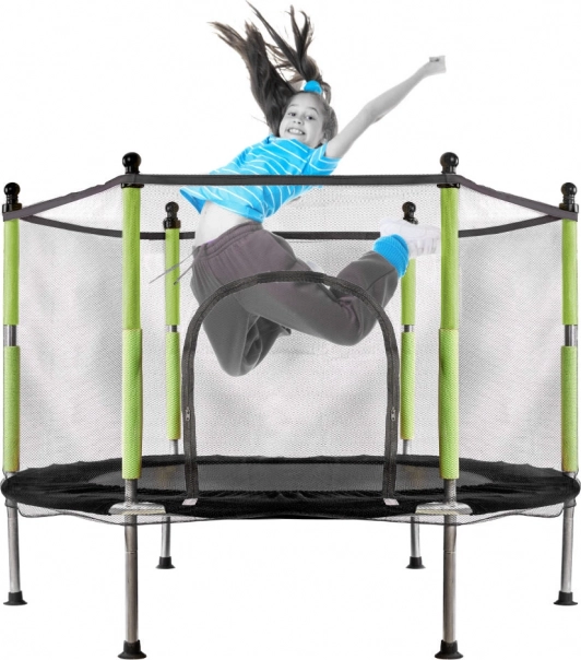 tuintrampoline voor kinderen met net groen 140 cm