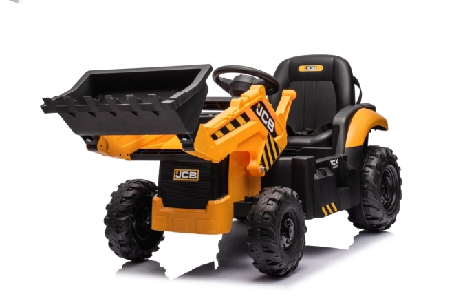 Kinder ritje op JCB Traktor met graafmachine