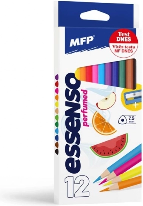 geurende driekantige kleurpotloden MFP Essenso 12 stuks met puntenslijper