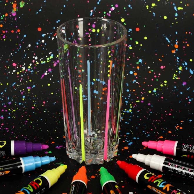 Set krijtmarkers voor borden en glas - 8 kleuren