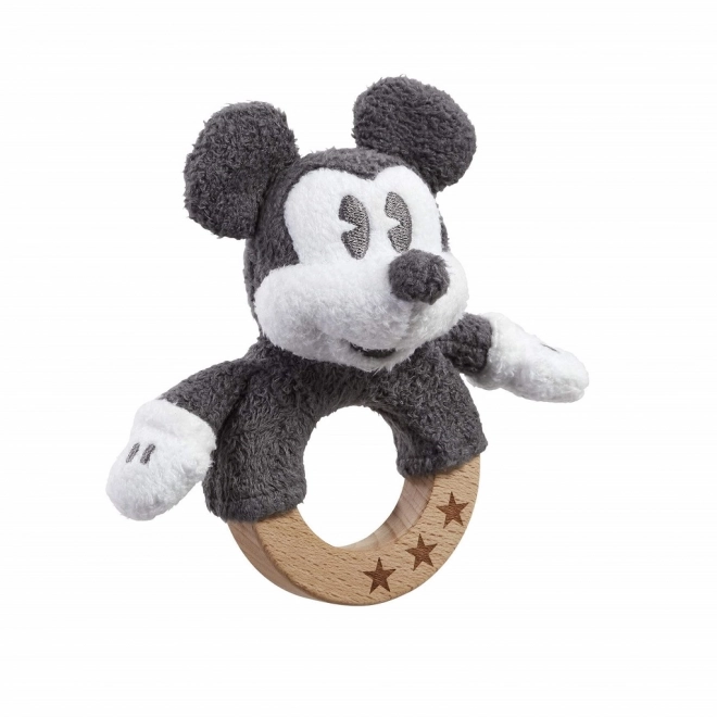 Rainbow Houten/Pluchen Rammelaar Mickey Mouse