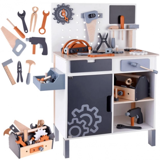 Houten werkplaats set voor kinderen met gereedschap