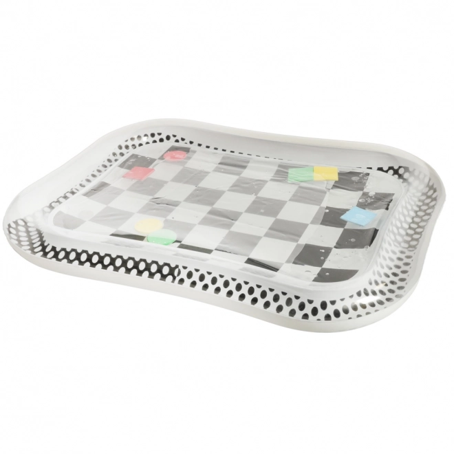 Baby watermat - zwart-wit schaakbord