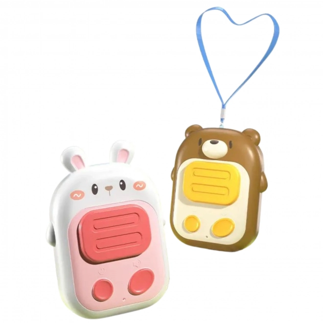 WOOPIE kind-walkietalkies konijntje en beertje – set van 2 stuks