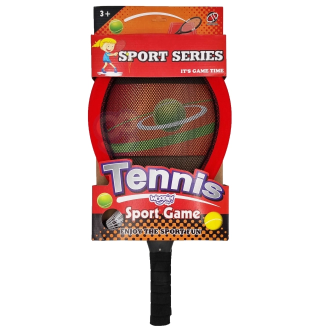 Grote rackets voor tennis en badminton voor kinderen set met bal en korfje