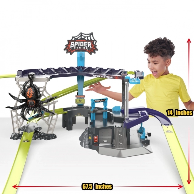 Autoracebaan Spider aanval ingesteld