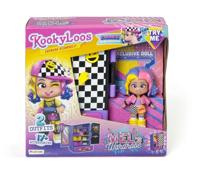 KookyLoos Mel speelset - kledingkast voor poppen