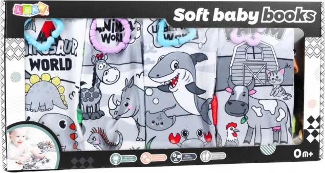 Set van zachte sensorische boeken voor baby's 4 stuks