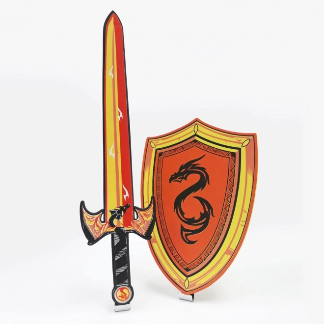 Schuim zwaard en schild Draak