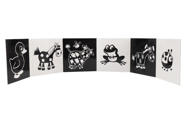 Boekje Contrast Leporello Dieren van het Boererf 15,5x15cm 0m+