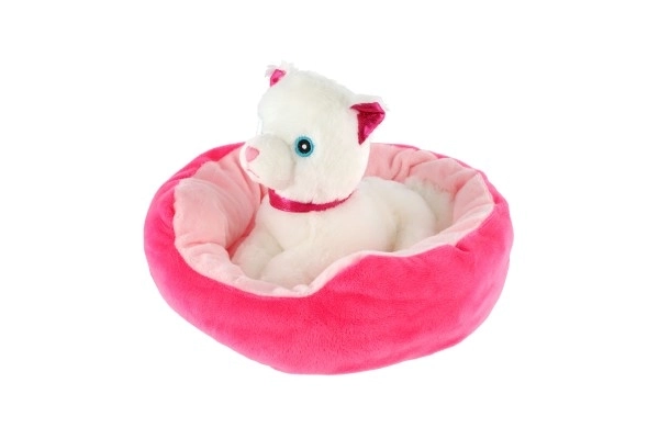 Diertje hondje in mandje pluche 4 kleuren 22x24cm 24m+