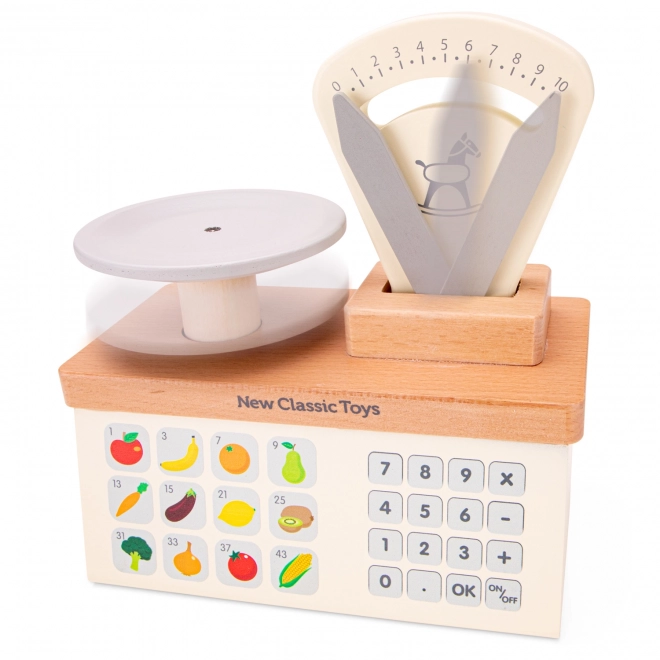 Kinderhouten weegschaal