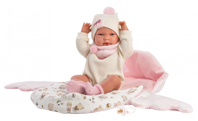 Llorens 73884 NEW BORN MEISJE - realistische babypop met een volledig vinyllichaam - 40 cm