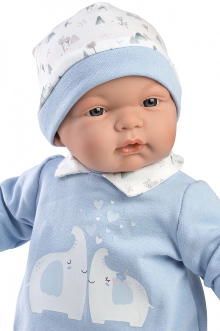 Llorens 13847 JOEL - realistische babypop met een zacht stoffen lichaam - 38 cm