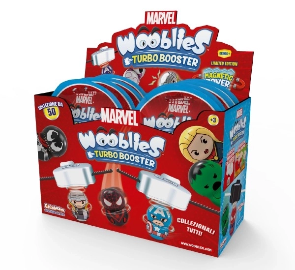 Wooblies magnetische figuurtjes met turbo launcher - 4 cm