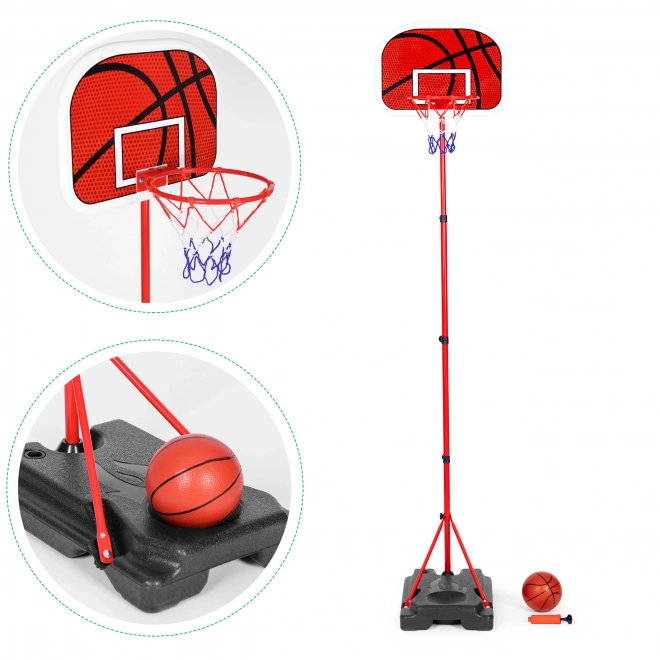 Kinderbasketbalring met verstelbare hoogte en pomp