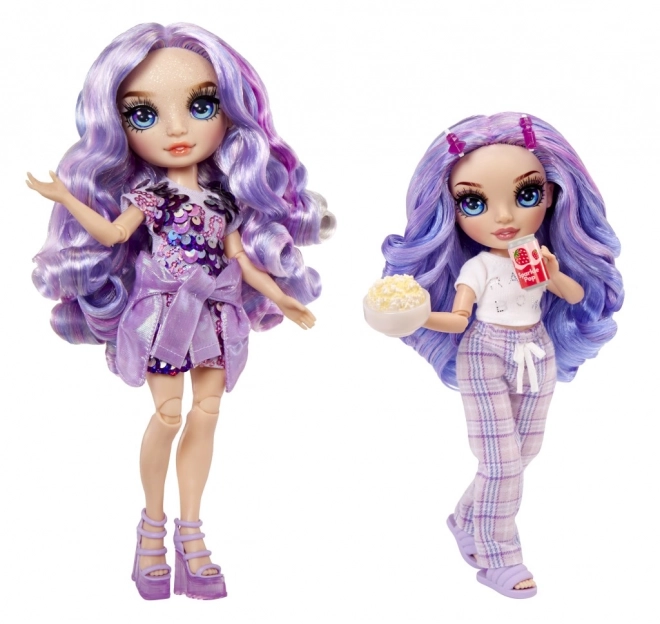 Rainbow High Junior Modepop in pyjama - Violet Willow