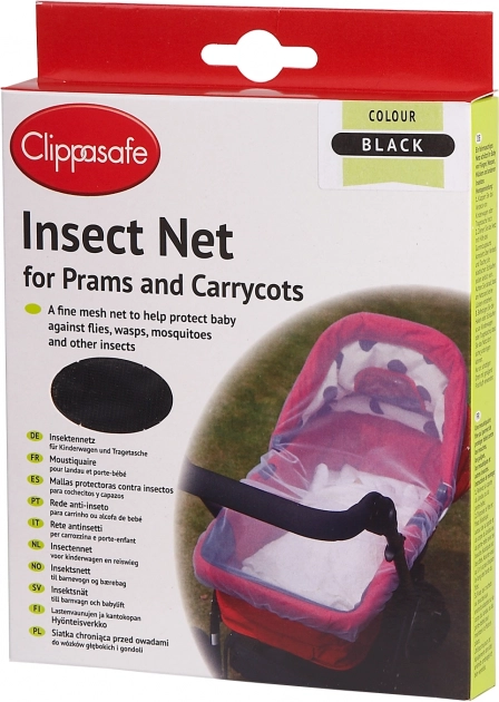 Insectennet voor kinderwagen, Zwart