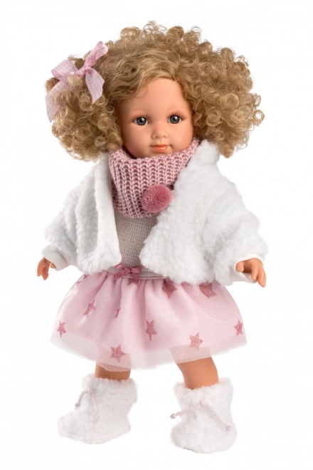 Llorens 53542 ELENA - realistische pop met zacht stoffen lichaam - 35 cm