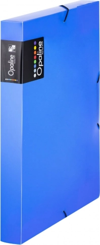 Archiefbox A4 met elastiek, blauw, polypropyleen, 3 cm rug