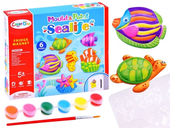 Creatieve set magneten met thema van de onderwaterwereld