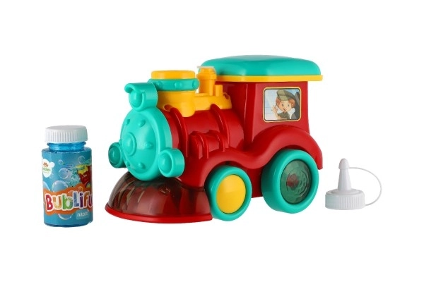 Locomotief met bellenblazer