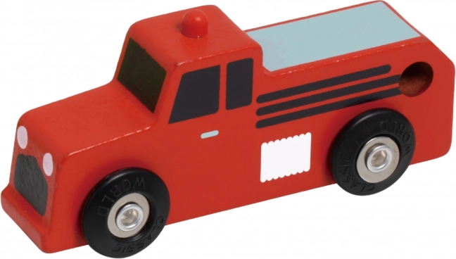 Classic World houten autootjes Politie Brandweer Takelwagen set 3 stuks