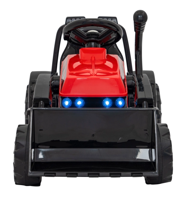 Kinder elektrische tractor met schuifblad – Rood