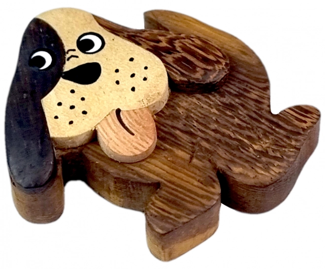 Grote houten magneet Hond