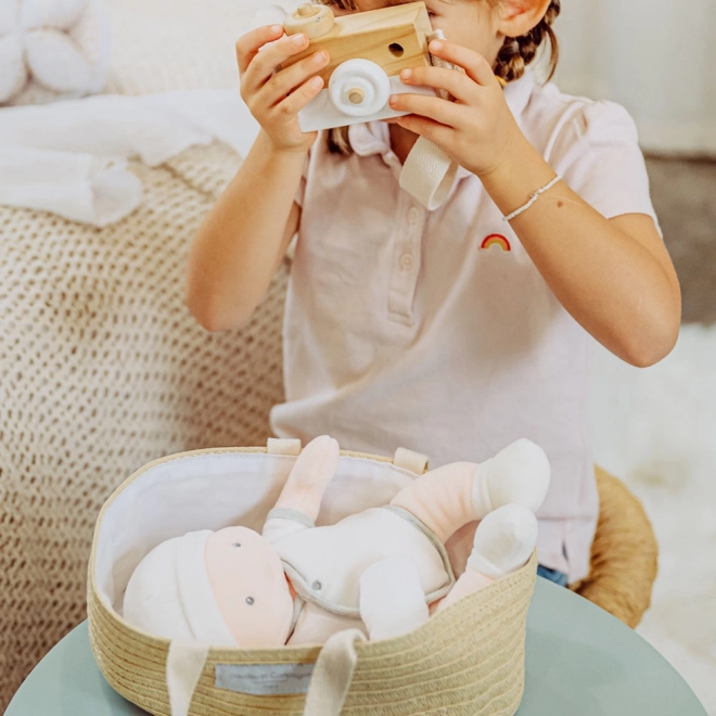 Doudou Jolijou Pop Pol in kinderwagenzak 28 cm