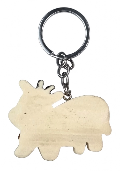 Grote Houten Sleutelhanger Koe