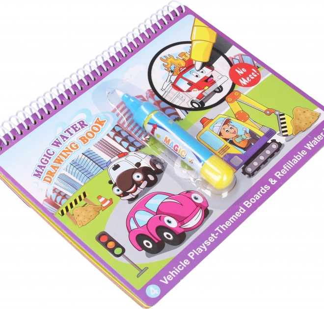 Waterkleurboek auto's met pen