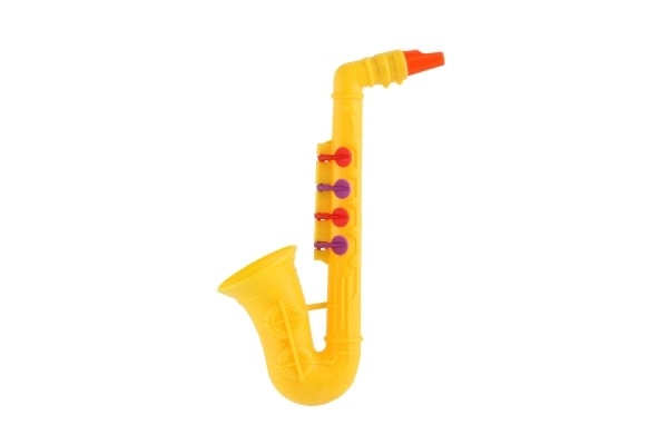 Saxofoon plastic 24cm 2 kleuren in zakje