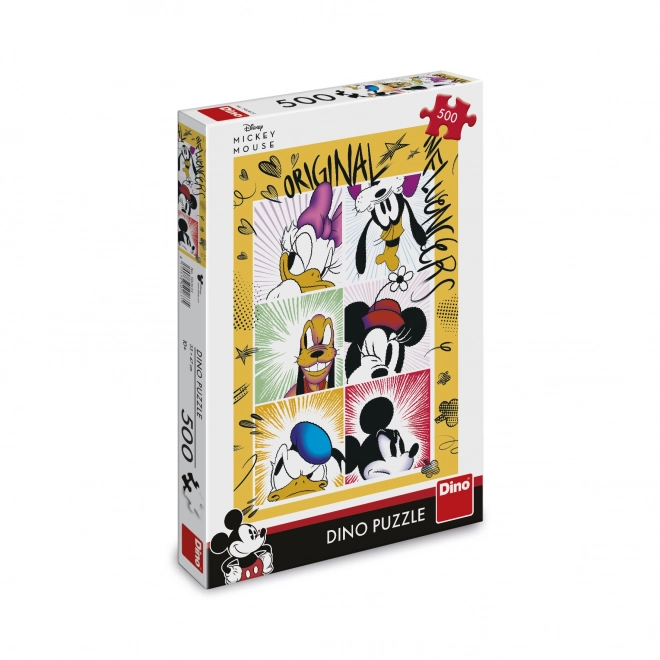 Puzzel Mickey's team 47x33cm 500 stukken in doos 33,5x23x3,5cm