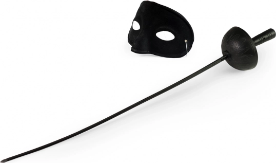 Kostuumset met zwarte masker en degen